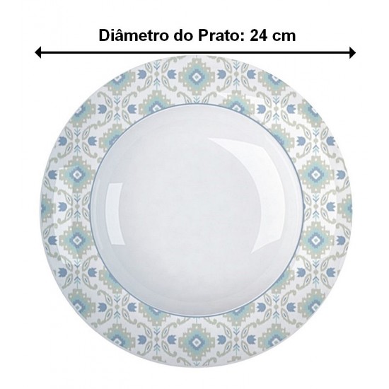 Prato 24cm Fundo Versa Cancun Porcelana Germer